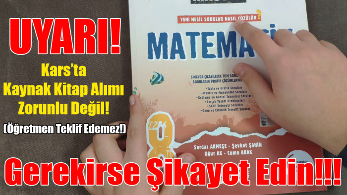 Kars Milli eğitim Müdürü Kaya uyardı! ''Kaynak kitap aldırmak yasak!''